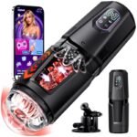 Hotsvibe AI Sync Hands-Free Male Masturbator Stroker with 7 Thrusting & Rotating 7 Licking & Vibrating & One-Click Burst