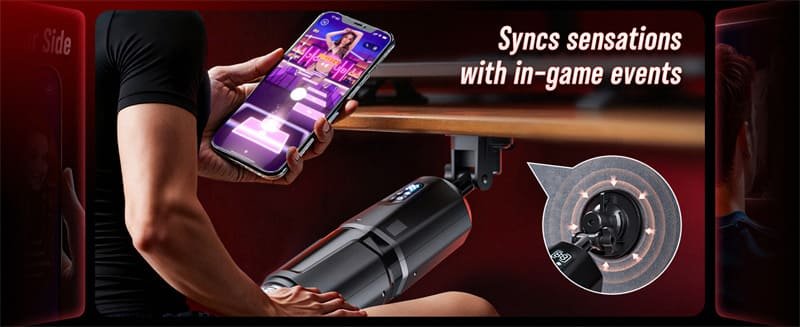 Hotsvibe AI Sync Hands-Free Male Masturbator Stroker with 7 Thrusting & Rotating 7 Licking & Vibrating & One-Click Burst