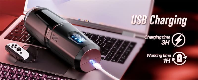 Hotsvibe AI Sync Hands-Free Male Masturbator Stroker with 7 Thrusting & Rotating 7 Licking & Vibrating & One-Click Burst