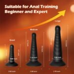 Hotsvibe Anal Plug Pack of 3 Anal Toys Silicone Butt Plug for Beginners Advanced Players Anal Trainer with Suction Base - Image 6