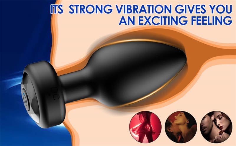 Hotsvibe Anal Plug Sex Toys Vibrator with 10 Vibration Modes Black Anal Plug for Adults with Remote Control 10