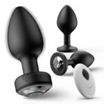 Hotsvibe Anal Plug Sex Toys Vibrator with 10 Vibration Modes Black Anal Plug for Adults with Remote Control
