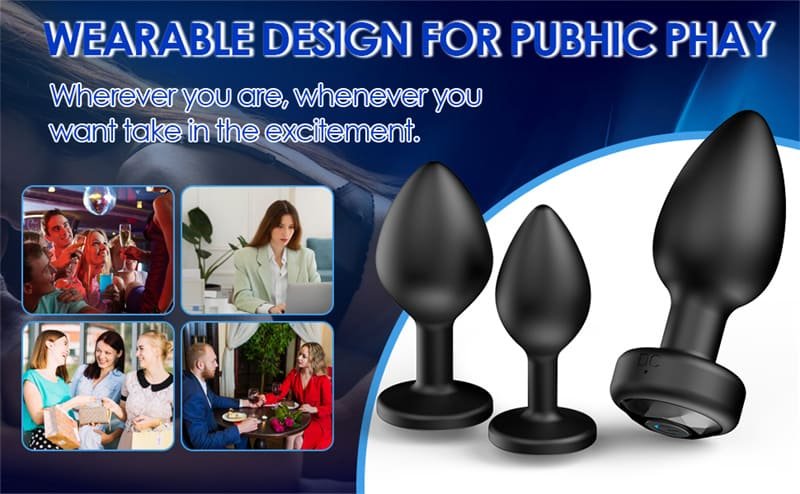 Hotsvibe Anal Plug Sex Toys Vibrator with 10 Vibration Modes Black Anal Plug for Adults with Remote Control 8