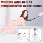Hotsvibe BDSM Anal Hook Sex Bondage Restraint Set with Leather Chain Leash Collar Stainless Steel Anal Trainer - Image 5