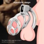 Hotsvibe Chastity Cage for Men with 3 Active Rings & Keys Zinc Alloy Hidden Lock Chastity Device - Image 3