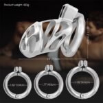 Hotsvibe Chastity Cage for Men with 3 Active Rings & Keys Zinc Alloy Hidden Lock Chastity Device - Image 5