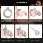 Hotsvibe Chastity Cage for Men with 3 Active Rings & Keys Zinc Alloy Hidden Lock Chastity Device - Image 6