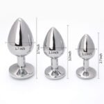 Hotsvibe Colorfully Metal Butt Plug Luxury Jewel Anal Plug Beginner 3 Piece Beginner Anal Toys Set - Image 4