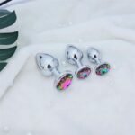 Hotsvibe Colorfully Metal Butt Plug Luxury Jewel Anal Plug Beginner 3 Piece Beginner Anal Toys Set - Image 5