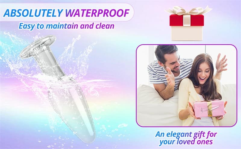 Hotsvibe Conical Glass Butt Plug, 3Pcs Transparent Anal Plug Glass Anal Sex toys for Women Men Couples