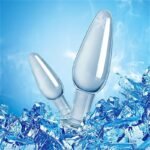 Hotsvibe Conical Glass Butt Plug, 3Pcs Transparent Anal Plug Glass Anal Sex toys for Women Men Couples - Image 7