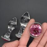 Hotsvibe Crystal Glass Anal Butt Plug Set for Women Men, 3Pcs Glass Butt Plug Anus Training Kit - Image 3
