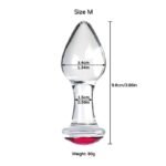 Hotsvibe Crystal Glass Anal Butt Plug Set for Women Men, 3Pcs Glass Butt Plug Anus Training Kit - Image 5