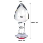 Hotsvibe Crystal Glass Anal Butt Plug Set for Women Men, 3Pcs Glass Butt Plug Anus Training Kit - Image 7
