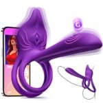 Hotsvibe Dual Penis Ring Vibrator with 10 Vibrations Fox-Shaped Vibrating Cock Ring & 4.6in G Spot Vibrator