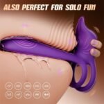 Hotsvibe Dual Penis Ring Vibrator with 10 Vibrations Fox-Shaped Vibrating Cock Ring & 4.6in G Spot Vibrator - Image 7