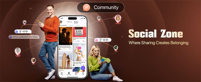 Hotsvibe Dual Penis Ring Vibrator with 10 Vibrations Fox-Shaped Vibrating Cock Ring & 4.6in G Spot Vibrator