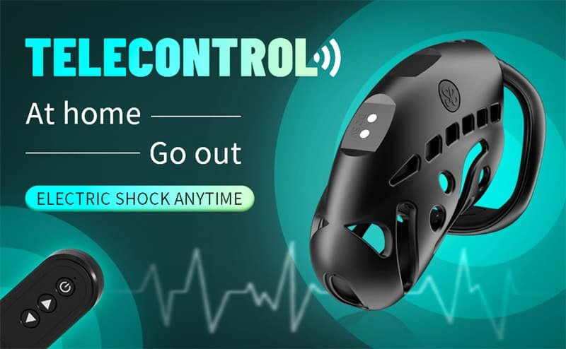 Hotsvibe Electric Shock Male Chastity Cage with 9 Vibrations Chastity Devices Cock Cage BDSM Sex Toys for Men 8