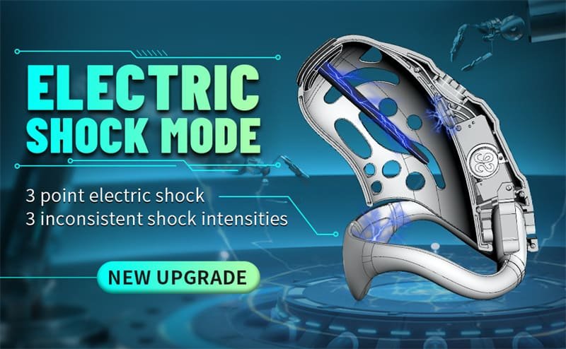 Hotsvibe Electric Shock Male Chastity Cage with 9 Vibrations Chastity Devices Cock Cage BDSM Sex Toys for Men 9
