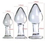 Hotsvibe Glass Butt Plug Anus Training Kit, 3Pcs Crystal Glass Anal Butt Plug Set for Women Men - Image 5