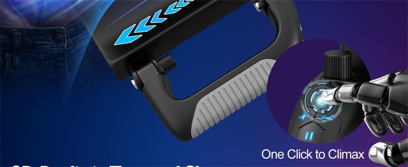 Hotsvibe Hands Free Male Masturbators Thrusting Cannon King 12cm Telescopic Super-long with Phone Stand & Foldable Handle