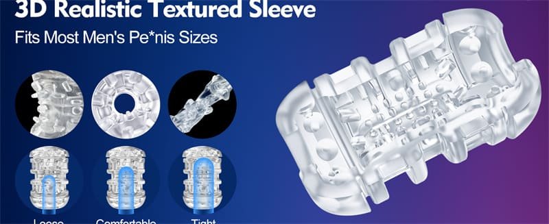 Hotsvibe Hands Free Male Masturbators Thrusting Cannon King 12cm Telescopic Super-long with Phone Stand & Foldable Handle