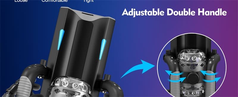 Hotsvibe Hands Free Male Masturbators Thrusting Cannon King 12cm Telescopic Super-long with Phone Stand & Foldable Handle