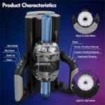 Hotsvibe Hands Free Male Masturbators Thrusting Cannon King 12cm Telescopic Super-long with Phone Stand & Foldable Handle - Image 5