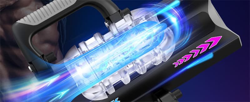 Hotsvibe Hands Free Male Masturbators Thrusting Cannon King 12cm Telescopic Super-long with Phone Stand & Foldable Handle