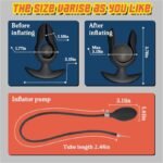 Hotsvibe Inflatable Butt Plug Expandable with 10 Vibrations Silicone Adjustable Inflatable Anal Plug Anal Toy - Image 5