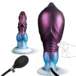 Hotsvibe Inflatable Butt Plug Horse Knot Dildo Animal Dog Dildos with Strong Suction Cup Large Anal Dildo