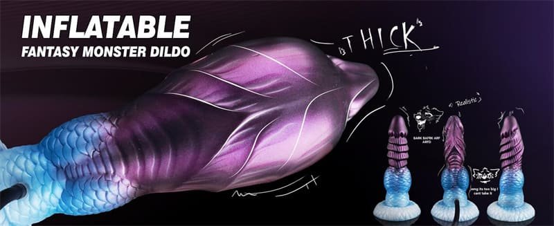 Hotsvibe Inflatable Butt Plug Horse Knot Dildo Animal Dog Dildos with Strong Suction Cup Large Anal Dildo