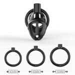 Hotsvibe Male Chastity Cage with 3 Sizes Rings and Invisible Lock Lightweight Chastity Devices - Image 5