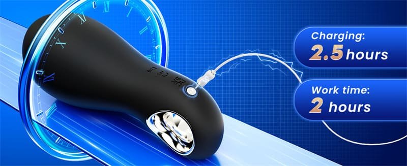 Hotsvibe Male Masturbator - 10 Vibration & 5 Tongue Licking Male Sex Toys for Men Penis Vibrator with Loop-Handle