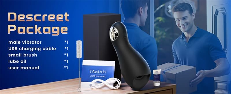 Hotsvibe Male Masturbator - 10 Vibration & 5 Tongue Licking Male Sex Toys for Men Penis Vibrator with Loop-Handle