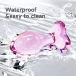 Hotsvibe Mini Pink Glass Anal Plug for Men Women Crystal Glass Butt Plug Anal Masturbation Plug - Image 2