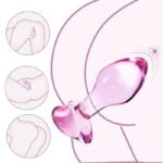 Hotsvibe Mini Pink Glass Anal Plug for Men Women Crystal Glass Butt Plug Anal Masturbation Plug - Image 4