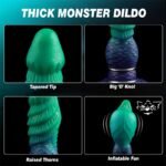 Hotsvibe Monster Dildo Inflatable Fantasy Dildo Huge Horse Dildos Inflatable Butt Plug with Strong Suction Cup - Image 4