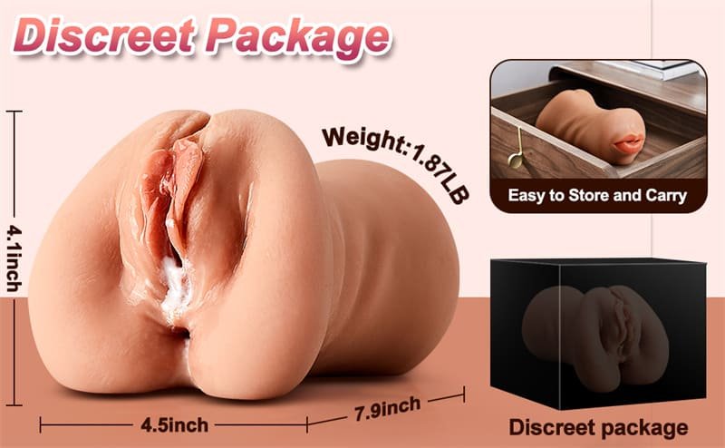 Hotsvibe Pocket Pussy Sex Toys for Men with 3D Realistic Textured Tight Real Mouth for Penis Stimulation Blowjob Stroker 11