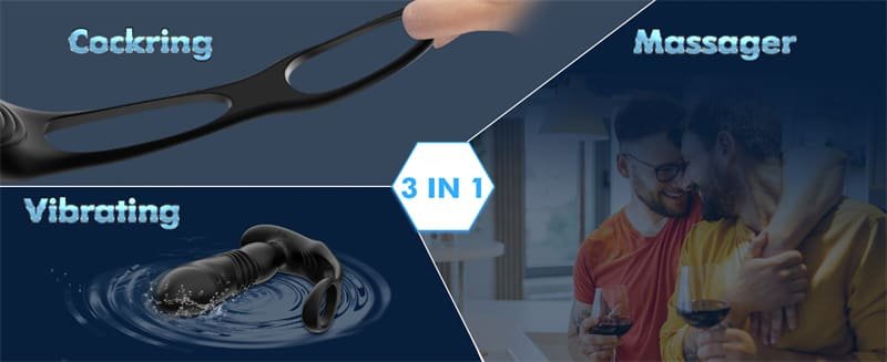 Hotsvibe Prostate Massager Anal Vibrators with 12 Vibrating 3 Thrusting Anal Dildo Toy Anal APP Control