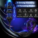 Hotsvibe Prostate Stimulator with Ring 9 Strong Vibrating 9 Thrusting Modes Anal Vibrator with Remote Control - Image 3