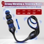 Hotsvibe Prostate Stimulator with Ring 9 Strong Vibrating 9 Thrusting Modes Anal Vibrator with Remote Control - Image 5
