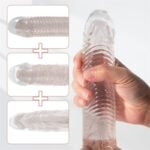 Hotsvibe Reusable Penis Extension Sleeve Set, Transparent Penis Extenders & Sleeves for Men - 4 Pcs - Image 6