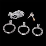 Hotsvibe Sex Toys Male Chastity Cages with 3 Different Sized Rings & 2 Keys Penis Cage Used to Restrain Men's Penises - Image 19