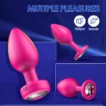 Hotsvibe Silicone Butt Plugs Training Kit with 10 Vibration Modes Pink Anal Plug for Adults with Remote Control - Image 3