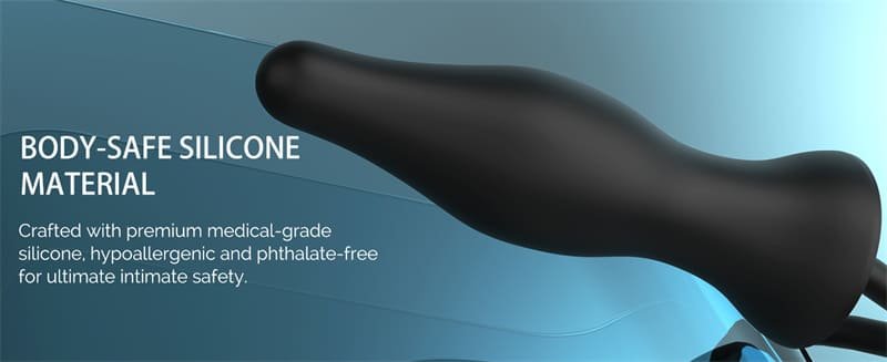 Hotsvibe Silicone Expand Inflatable Butt Plug for Beginners and Advanced Users Anal Plug Balloon Pump