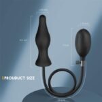 Hotsvibe Silicone Expand Inflatable Butt Plug for Beginners and Advanced Users Anal Plug Balloon Pump - Image 6