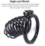 Hotsvibe Steel Metal Male Cock Cage with 3 Different Sized Rings & 3 Keys Male Chastity Device Locked Cage - Image 3