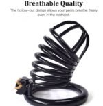 Hotsvibe Steel Metal Male Cock Cage with 3 Different Sized Rings & 3 Keys Male Chastity Device Locked Cage - Image 5