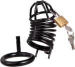 Hotsvibe Steel Metal Male Cock Cage with 3 Different Sized Rings & 3 Keys Male Chastity Device Locked Cage - Image 6